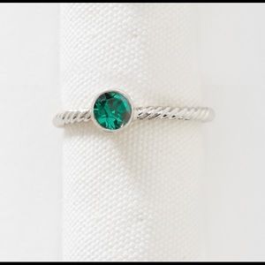 Touchstone Crystal by Swarovski May Birthstone Ring